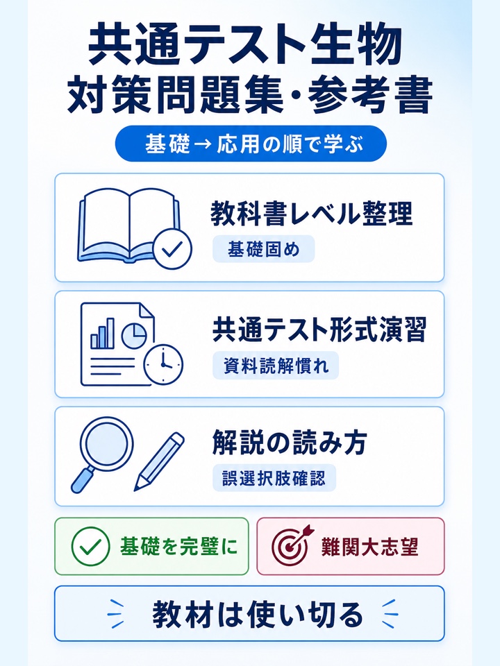 共通テスト生物 対策問題集・参考書