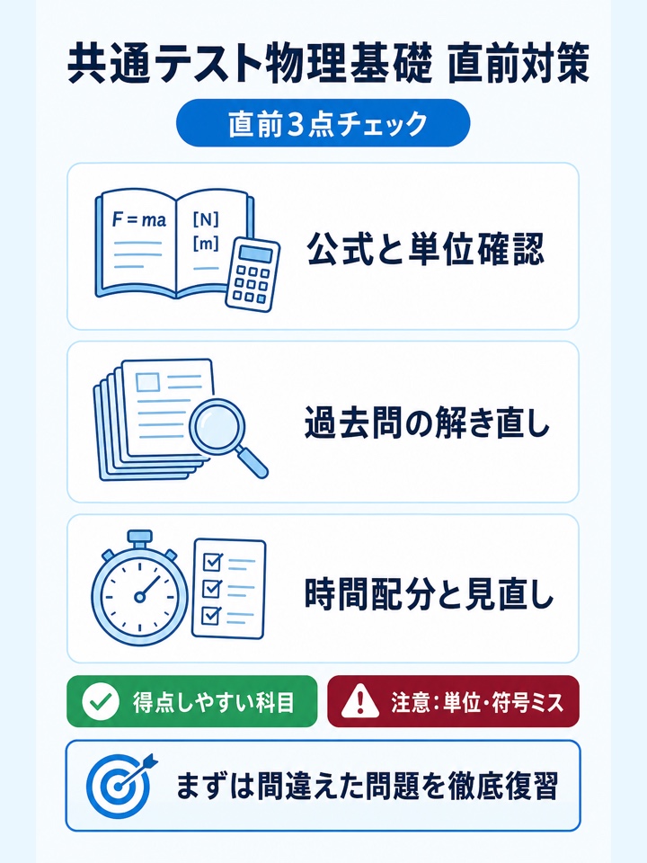 共通テスト物理基礎 直前対策