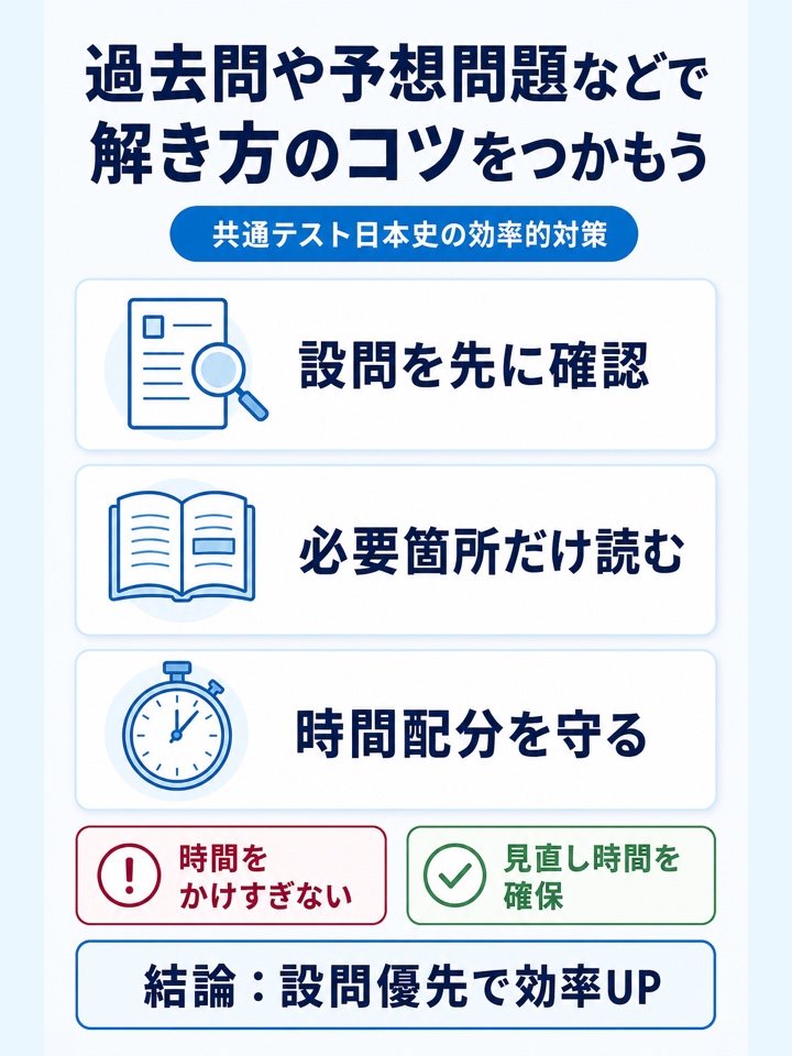 過去問や予想問題などで解き方のコツをつかもう
