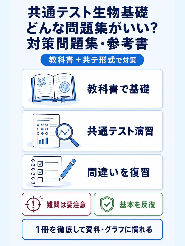 共通テスト生物基礎　どんな問題集がいい？　対策問題集・参考書