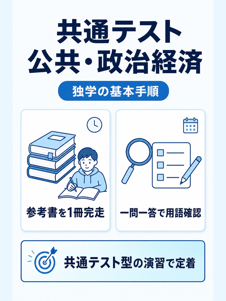 共通テスト公共・政治経済　独学でやるならどんな問題集？　対策問題集・参考書