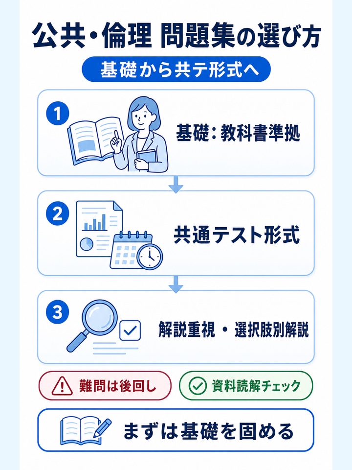 共通テスト公共・倫理 どんな問題集がいい? 対策問題集・参考書