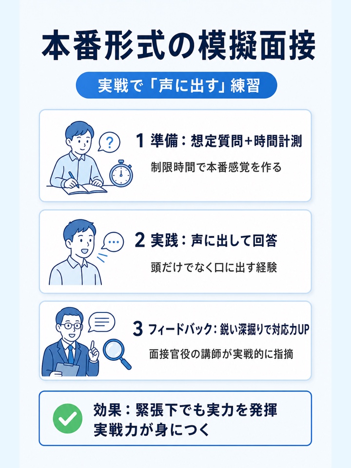 本番形式の模擬面接
