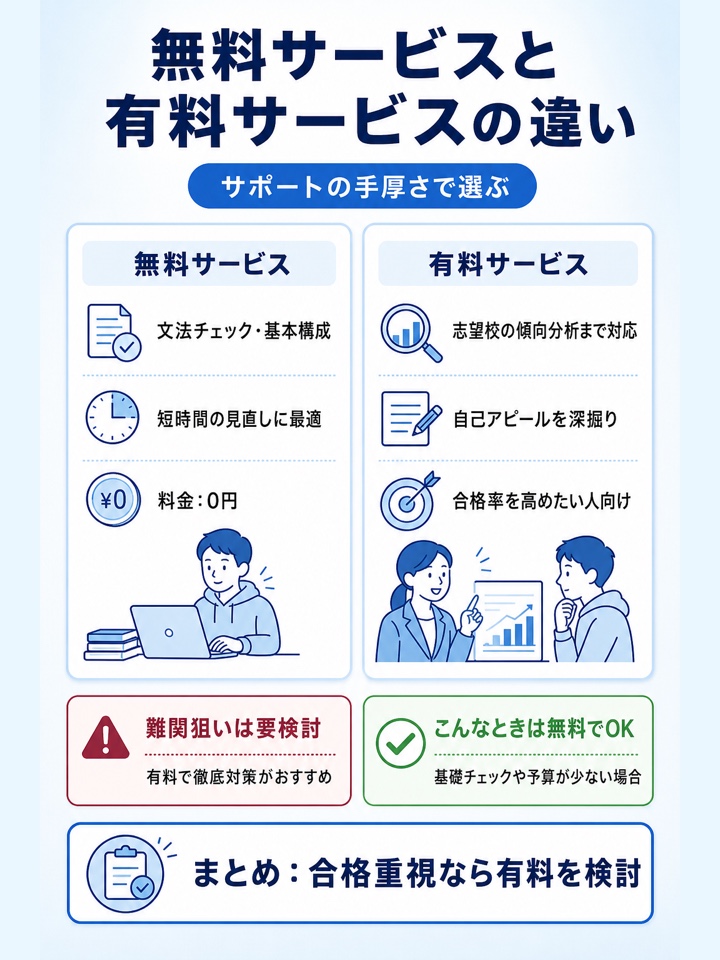 無料サービスと有料サービスの違い