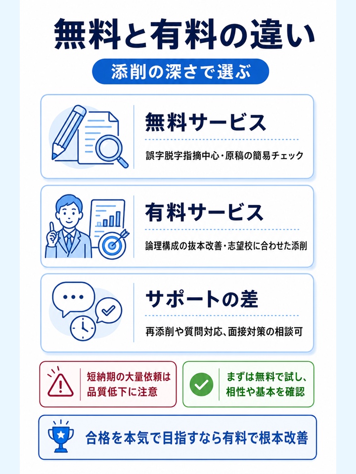 無料サービスと有料サービスの違い