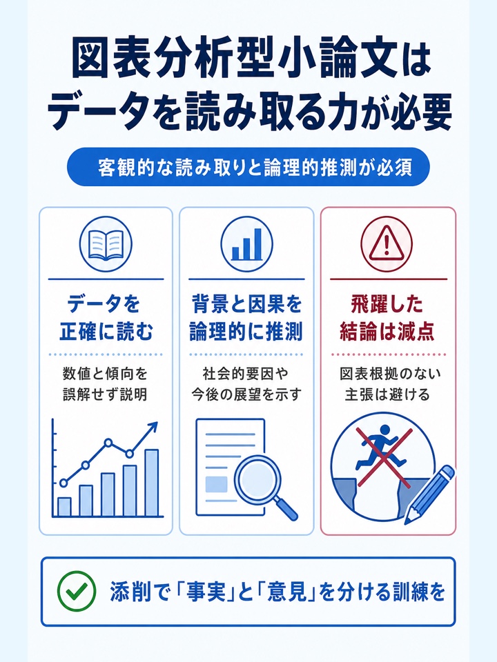 図表分析型小論文はデータを読み取る力が必要
