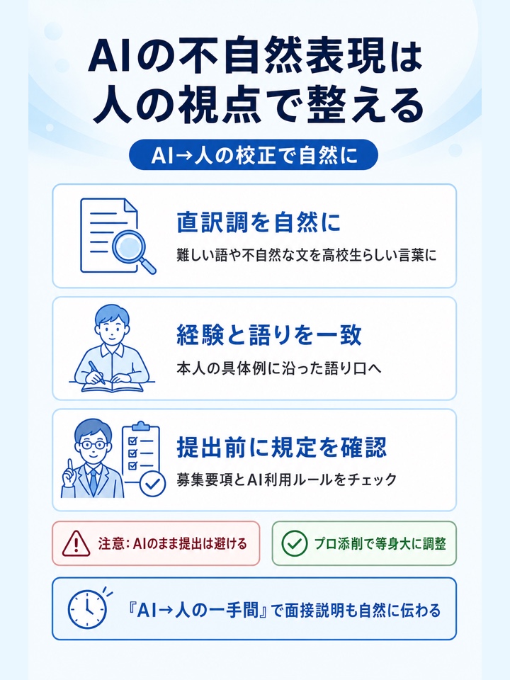 AI特有の不自然な表現を人の視点で整える