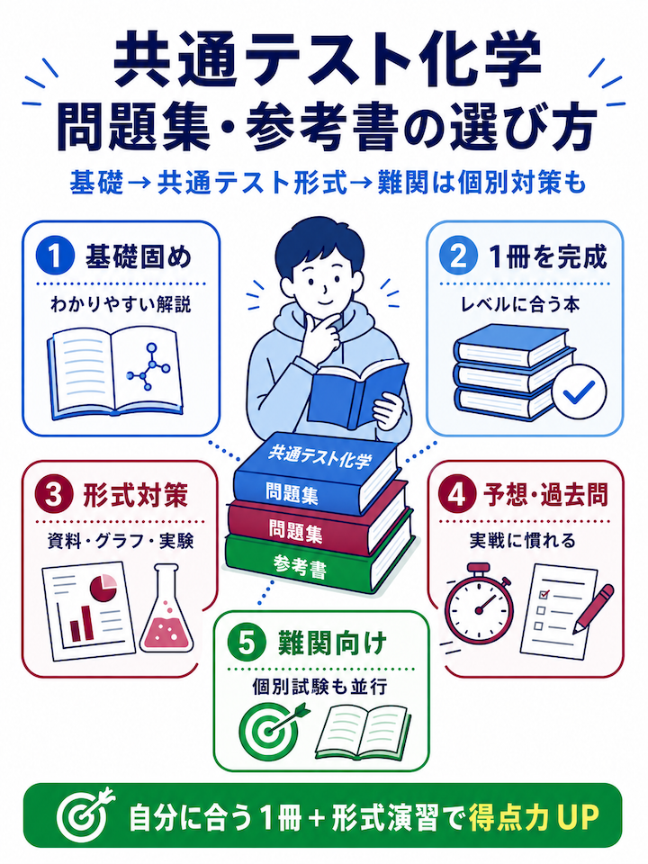 共通テスト化学 どんな問題集がいい? 対策問題集・参考書