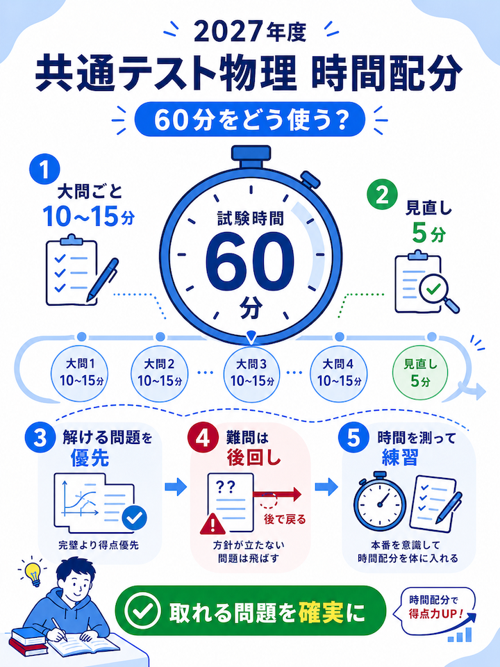 2027年度共通テスト物理時間配分