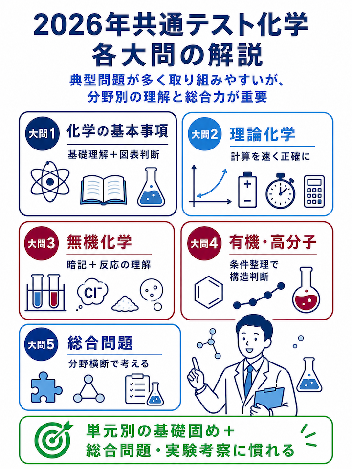 2026年化学 各大問の解説