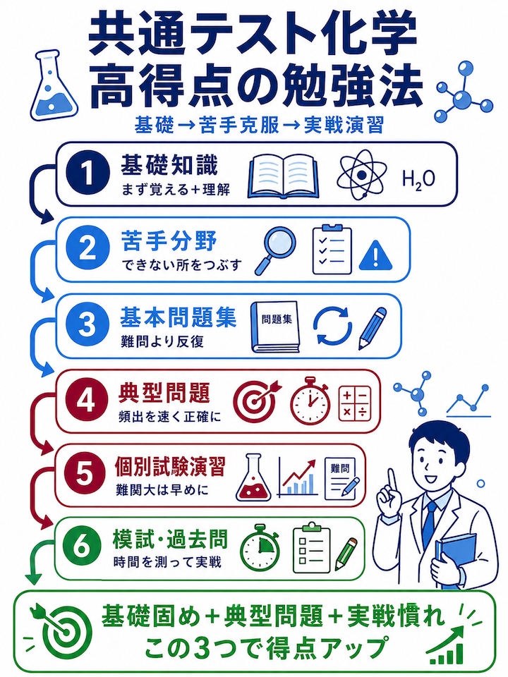 共通テスト化学で高得点を目指すための勉強法