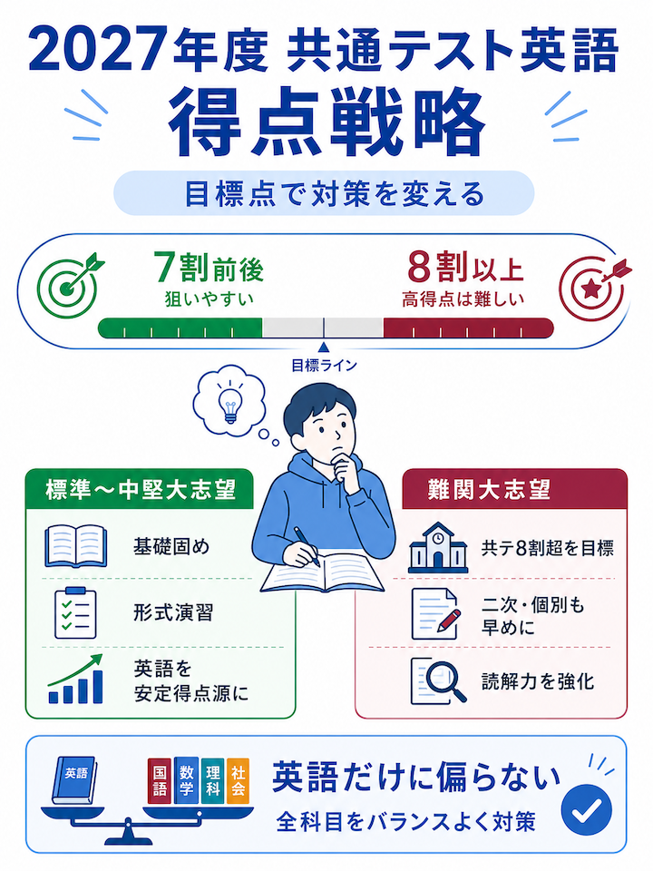2027年度共通テスト英語得点戦略