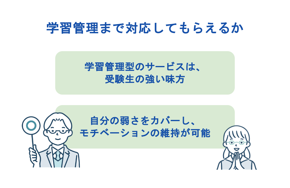 学習管理まで対応してもらえるか