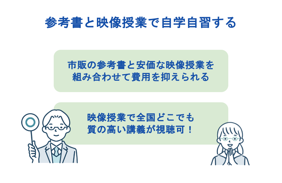 参考書と映像授業で自学自習する