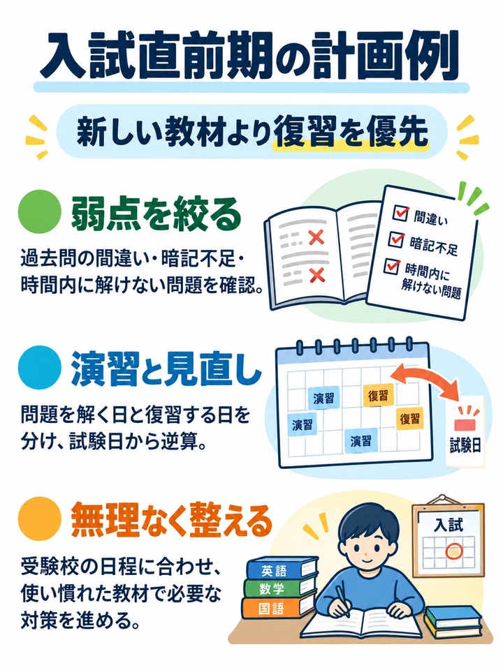 入試直前期の勉強計画例