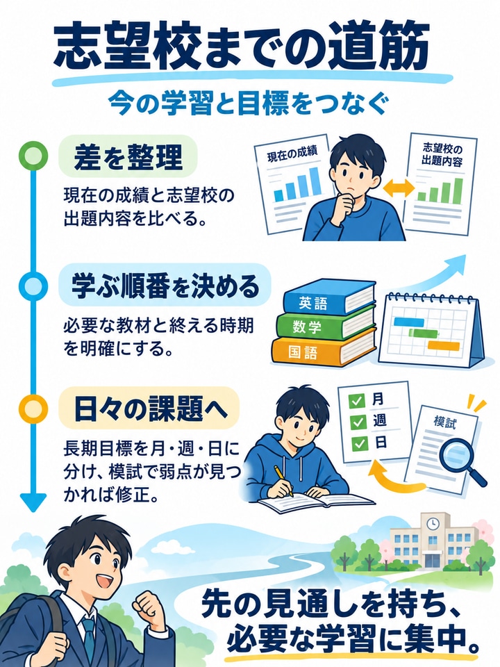 志望校までの道筋が見える