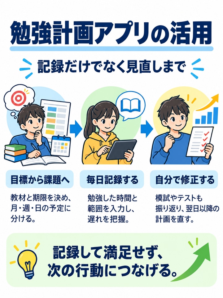 勉強計画アプリを活用する