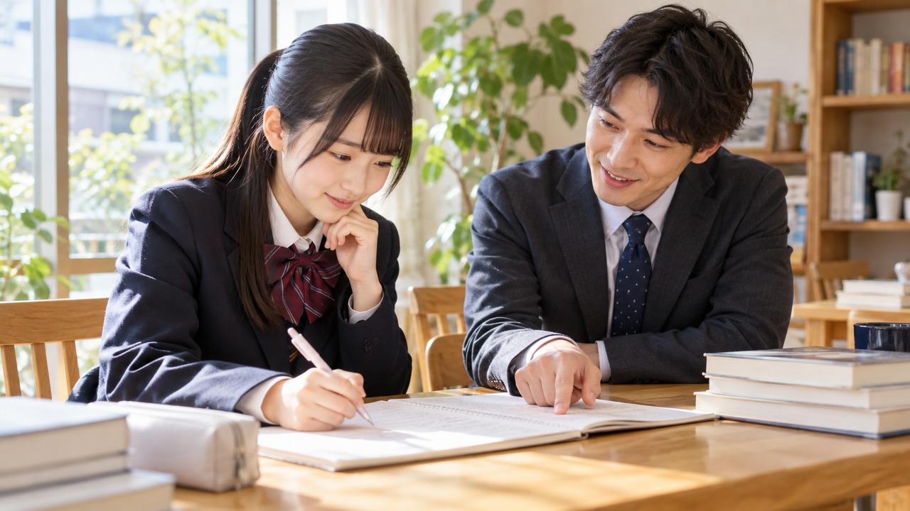 受験勉強の計画倒れは、意志の弱さではなく計画の立て方で防げるをイメージした学習風景