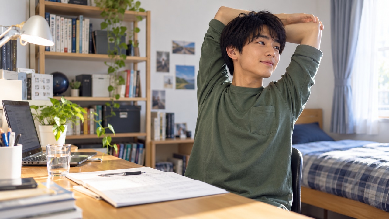 計画倒れをくり返さないための注意点をイメージした学習風景