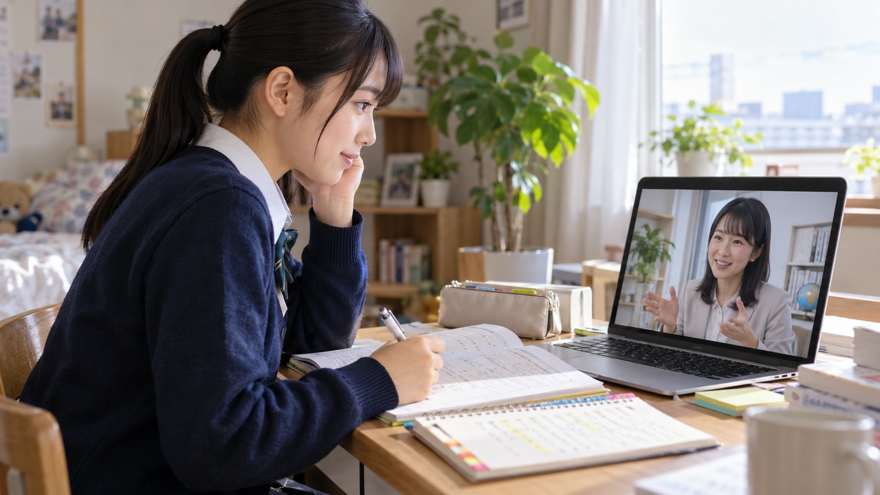 受験勉強の計画倒れを防ぐなら「じゅけラボ予備校」がおすすめをイメージした学習風景